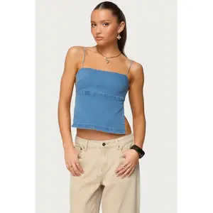 Conley Backless Denim Top