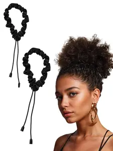 Adjustable Hair Tie, Punk Style Hair Tie for Women & Girls, Minimalist Headwear Suitable for Thick Hair, Wavy Curly Scrunchies, Fashion Hair Accessories for Party, Daily Clothing Decor, Scrunchies, Fashionable Hair Accessories