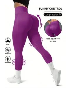 Seamless High Elasticity Women's Seamless Workout Leggings for Running Cycling Outdoor Yoga, Seamless Gym Leggings, Multi-Sport Wear, 1 Pack, Comfortable and Stretchy