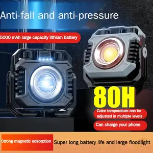 Rechargeable Battery COB+LED work light with magnetic charging inspection light Auto repair repair portable flashligh