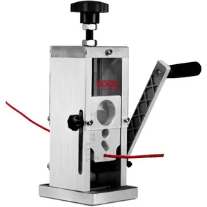 VEVOR Hand-Operated Wire Stripper, 0.06''-1.5'' Cable Removal Tool, Drill Attachment Option, Clear Depth Gauge, Lightweight Aluminum Build for Efficient Copper Scrap Processing