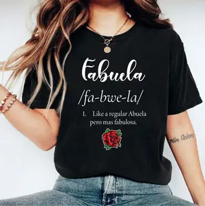Fabula T-Shirt, Abuela Shirt, Fabula Definition Tee, Grandma Gift Tee, Mother's Day Tee, Abuelita Short Sleeve, Floral Abuela Shirt, Mama T-Shirt.