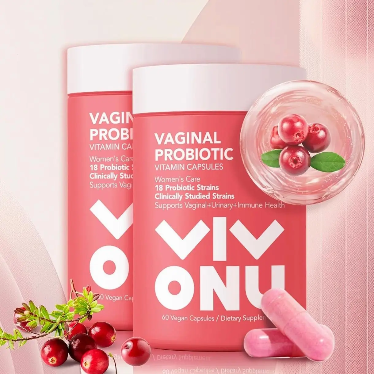 Women's Probiotic,Prebiotics & Lactobacillus Probiotic Blend,60 Billion CFUs,18 Strains,Help Women's Health,Boost Immune,Digestive,Gut,Promote Healthy Vaginal Odor & Vaginal Flora