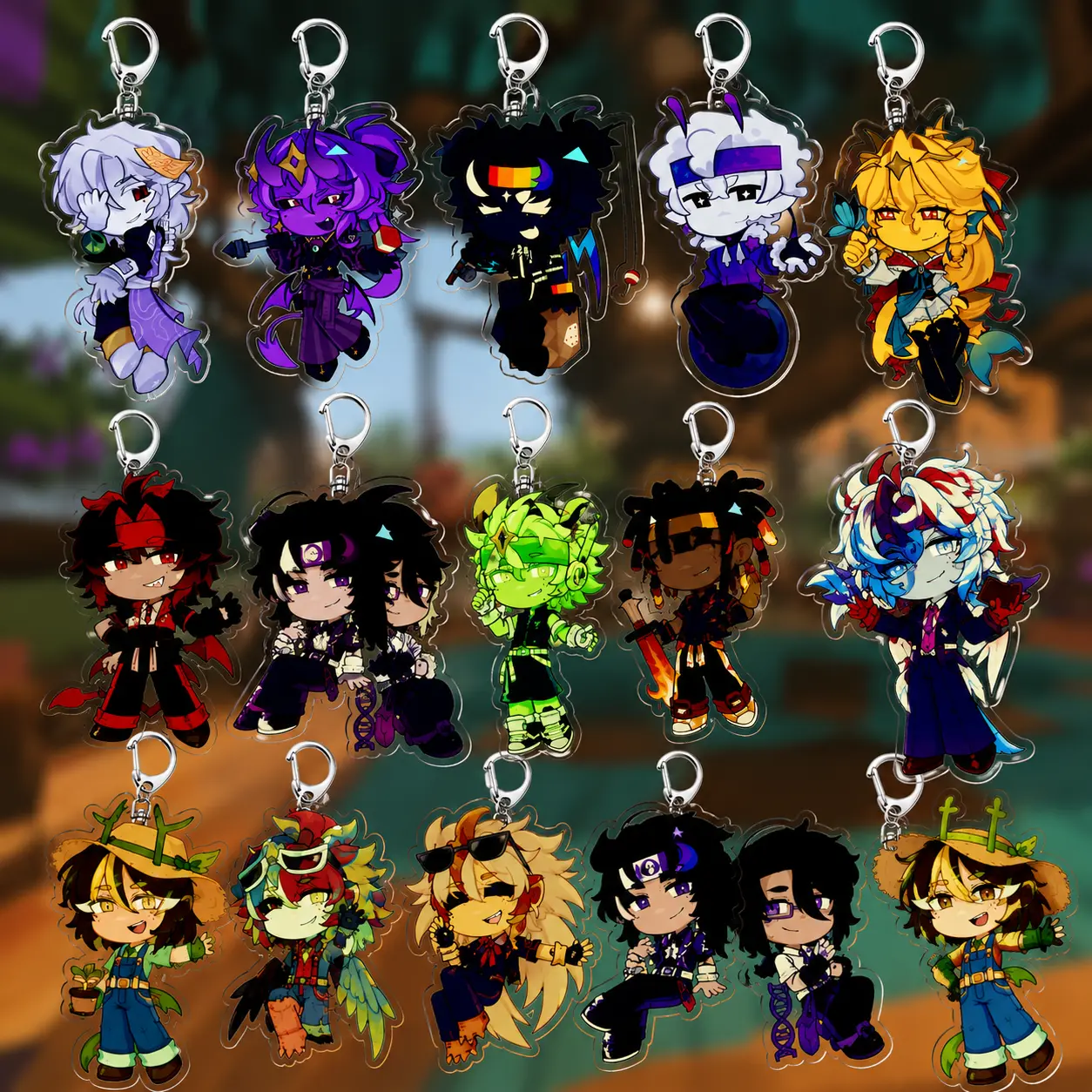Unstable Universe Keychain WAVE 1 - [UU] Manepear, Jaden_MAN, Squiddo, Clownpierce, Ashswag, JumperWho, Nufuli, Leowook, Rejoice, LettuceK, Loppezz Acrylic Keychain! Cute Keyring Accessory, Fun Charm For Backpack Or Purse