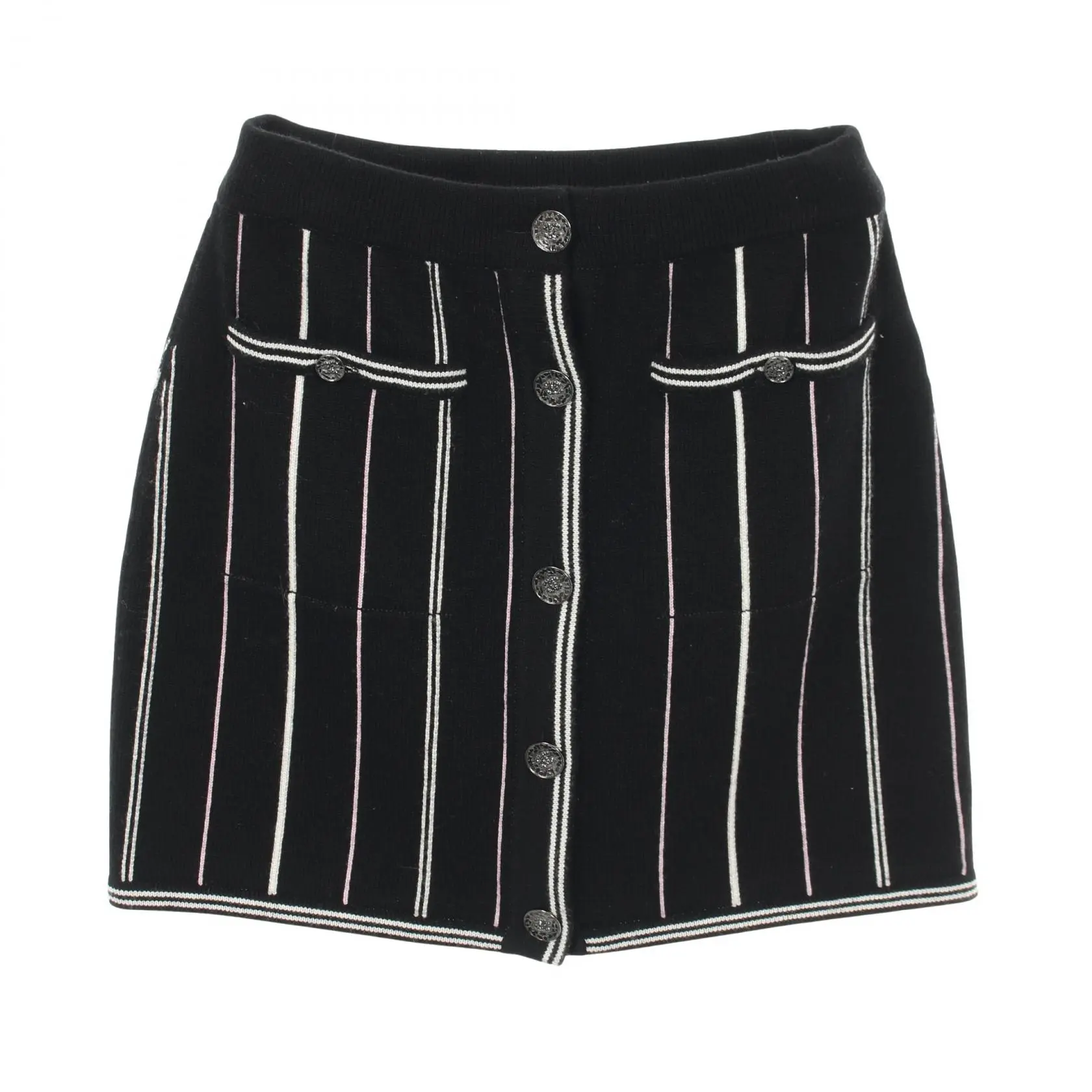 Pre-owned CHANEL Cashmere Small Leather Goods Knit Skirt