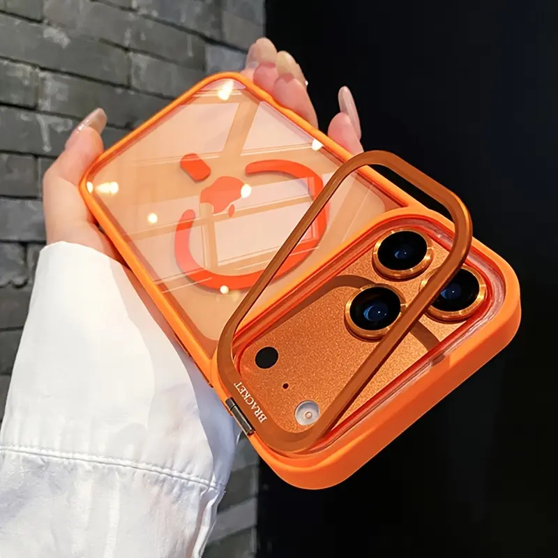 Luxury lens-protecting transparent magnetic wireless charging phone case, with camera lens protection, compatible with iPhone 17/16/15/14/13/12, shockproof and drop-resistant, a perfect gift for friends and family