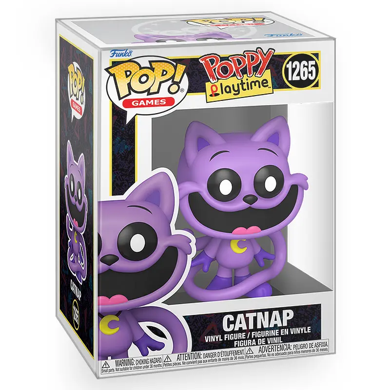 Funko POP Games: Poppy Playtime - Catnap Vinyl Figure with Epic Collectibles Premium Box Protector Included