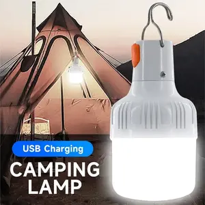 Outdoor USB Rechargeable LED Lamp Bulbs, 60w Emergency Light, Led Outdoor Waterproof, Hook Up Camping Fishing, Portable Lantern Night Lights