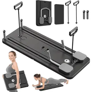 5 in 1 Multifunctional Yoga Fitness Plate, 1 Set Automatic Rebound Design Fitness Wheel, Curling Abdominal Muscles Thin Stomach God Home Use Fitness Equipment máquina  de  abdominales Foldable Ab Workout Machine Foldable Ab Workout Machine