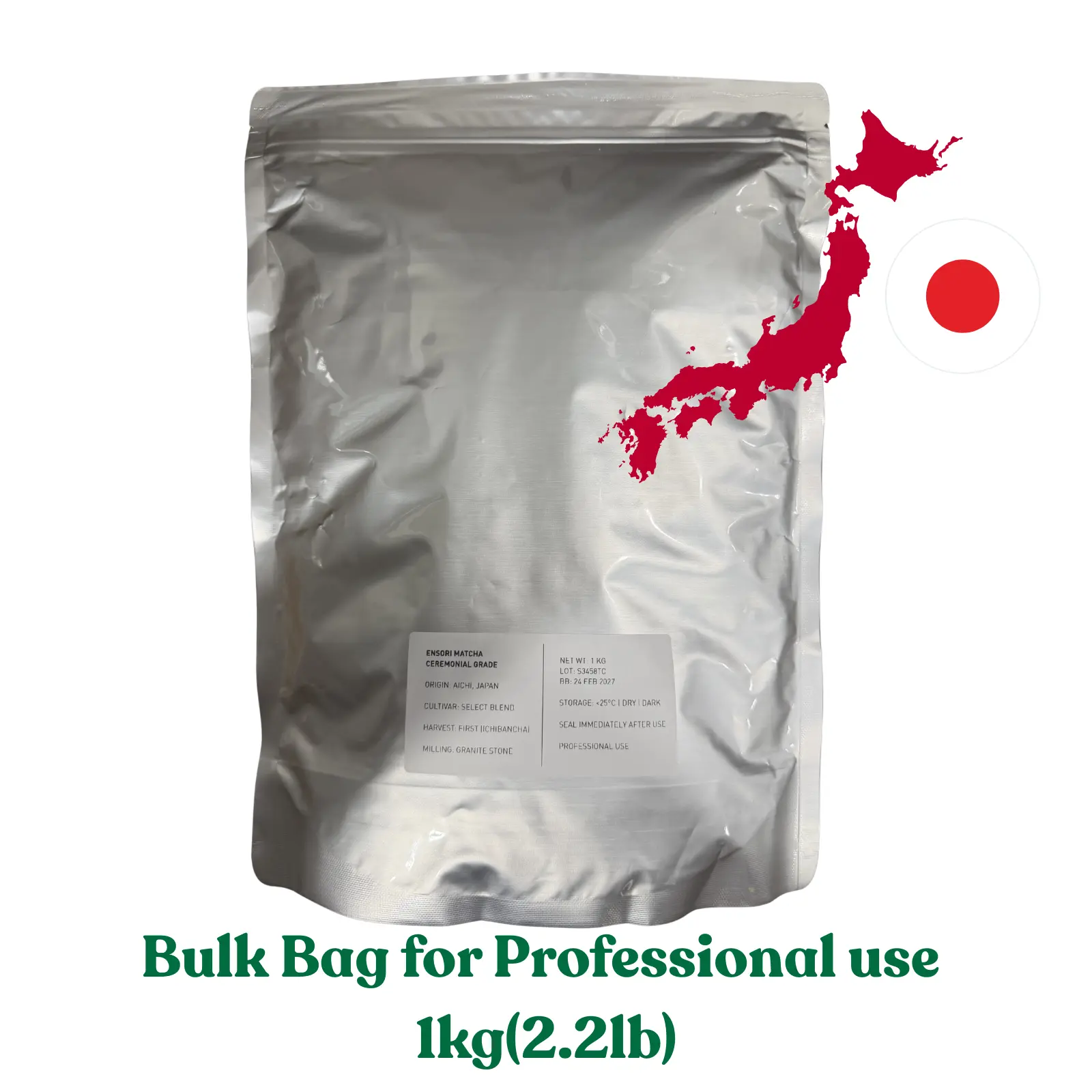 Ceremonial Grade Matcha 1kg Bulk – Aichi Japan – First Harvest – Stone Milled