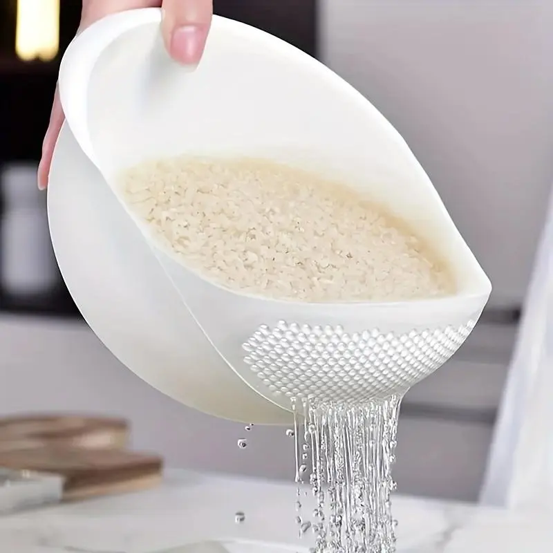 Rice Washing Drain Basket, 1 Count Rice Washing Sieve, Multifunctional Rice Strainers for Kitchen, Kitchen Gadgets for Home Use, Household Accessories, Utensils