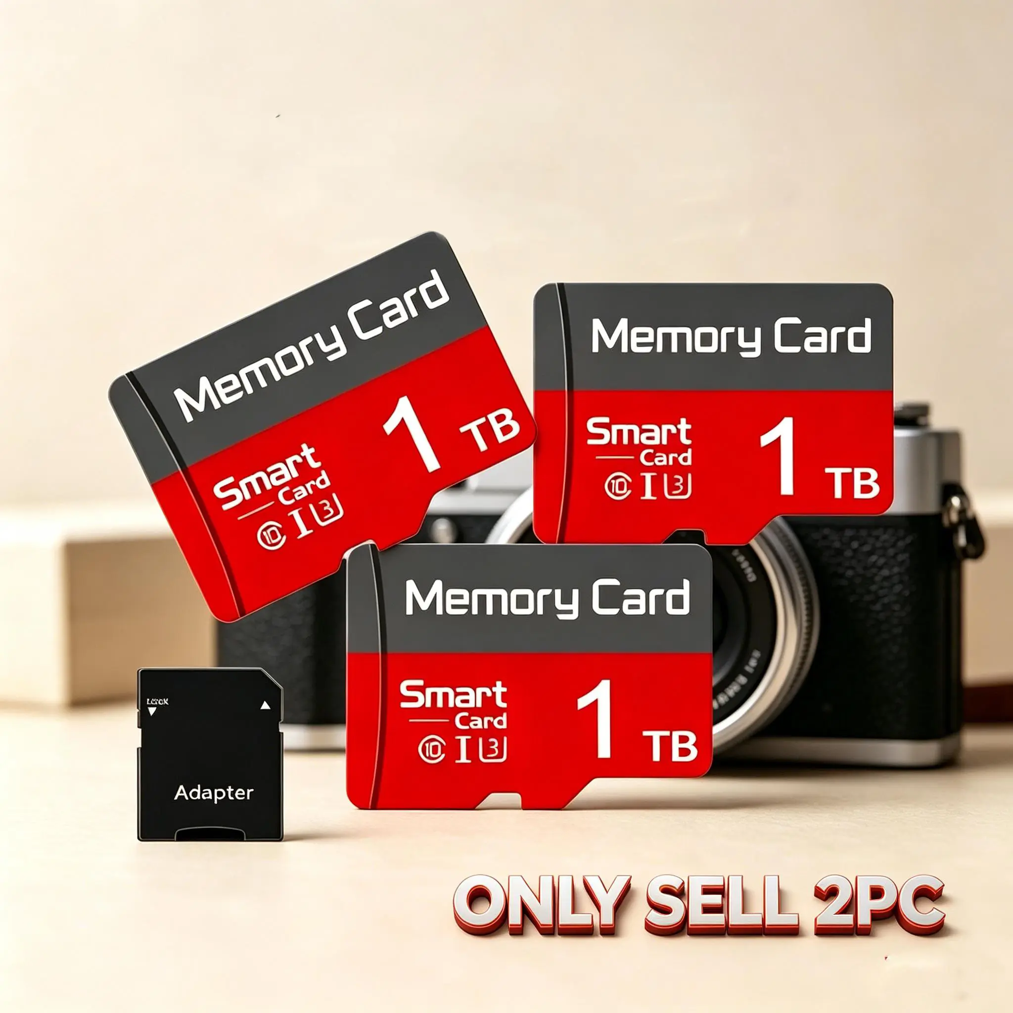 durable Micro TF SD Cards for mobile phones, 1TB sd card for car audio, 2 Pack Microsdxc Card for PC, sd memory card & Micro SD Card store footage on dash cams and surveillance cameras