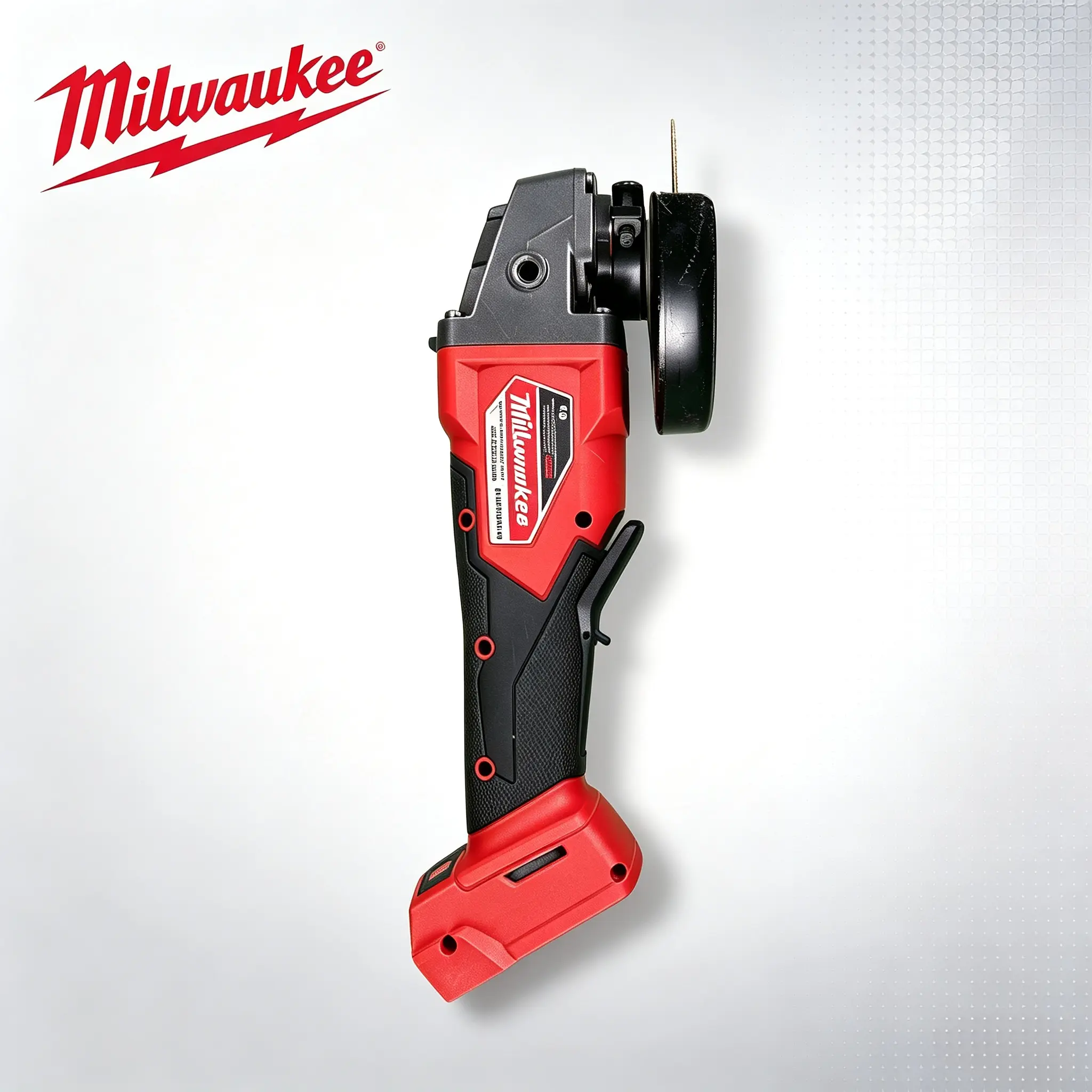 Milwaukee M18 125mm Braking Grinder with Paddle Switch, No-Lock, 9000 RPM, 58-74-0182, Tapered Gearcase, Guard & Side Handle, for Metal Fabrication & Weld Grinding amoladora electrica