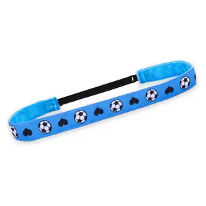 Adjustable No Slip Soccer Headbands: Blue / 1 Pack