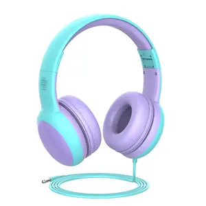 gorsun Kids Headphones with Limited Volume, Children's Headphone Over Ear, Toddler Headphones for Boys and Girls, Wired Headset Earphones for Children Christmas Gifts