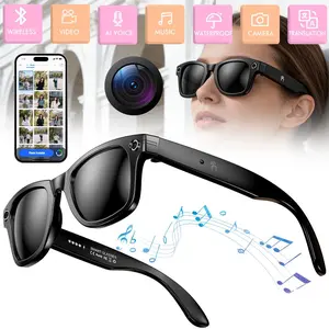 Smart AI camera glasses with photochromic lenses, touch-sensitive button controls, designed for travel and outdoor adventures, hands-free photography, real-time translation in 160+ languages, Bluetooth wireless wearable video recording, UV protection fath