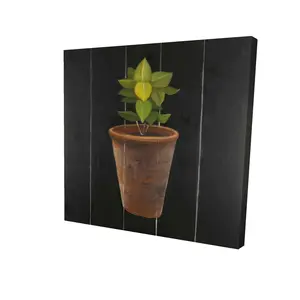 Begin Home Decor 2080-2424-GA51 24 x 24 in. Plant of Bay Leaves Canvas - Brown Botanical Kitchen Decor