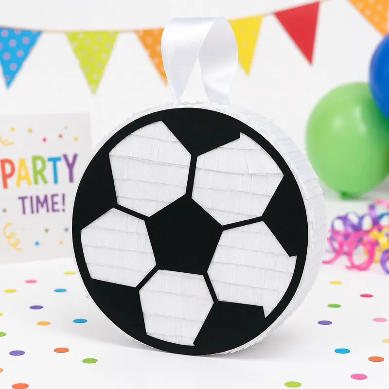 Personalized Soccer Mini Piñata Favor Bag | Fillable Candy Holder | Party Favor | Centerpiece