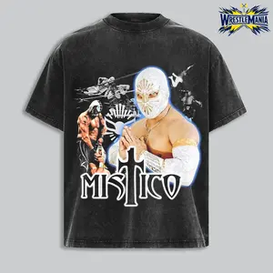 Mistico Sin Cara Shirt WWE Lucha Libre Mask Graphic Tee Streetwear Clean Aesthetic Wrestling Shirt Viral Unisex Oversized Tee