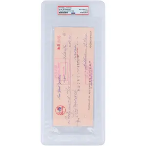 Ron Bloomberg New York Yankees Autographed Check from September 28, 1976 - PSA 84845839 - Fanatics Authentic Certified