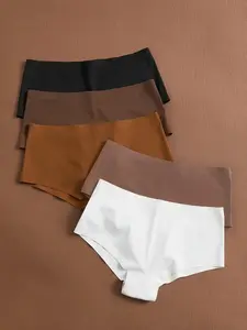 Women's Solid Color Panty, Breathable Comfy Knicker for Daily Wear, Women's Underwear for All Seasons, Soft Breathable Knicker