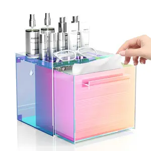 Rainbow Disposable Facial Towels Storage Box  Container Compatible with  Clean Towel XL Wall-Mounted  Towel Organizer with Drawer(Excluding Facial Towels)