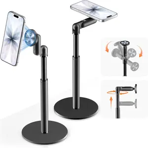 360° Rotating Magnetic Phone Holder, 2-in-1 Adjustable Tablet Stand and Phone Stand, Desktop Phone Stand, Overhead Shooting Stand