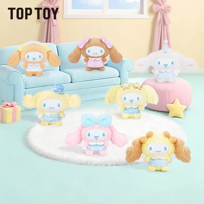 TOPTOY Cinnamoroll Sweet Friends Series Plush Pendant Blind Box - Blind Bag Collectible, Cinnamoroll Stuffed Toys with Plush Fabric, Girls' Toy, Exquisite Craftsmanship, Pendant Box, Daily Decoration Backpack Ornament