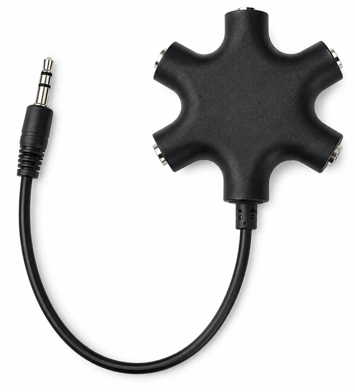 Headphone Splitter - 5 Ports for 3.5mm Devices 5 Ways Adaptor 3.5mm Audio Stereo Splitter Cable 3.5mm Male to 5 Port 3.5mm Female for Earphone and Headset Splitter Adapter for iPhone Tablet Compact