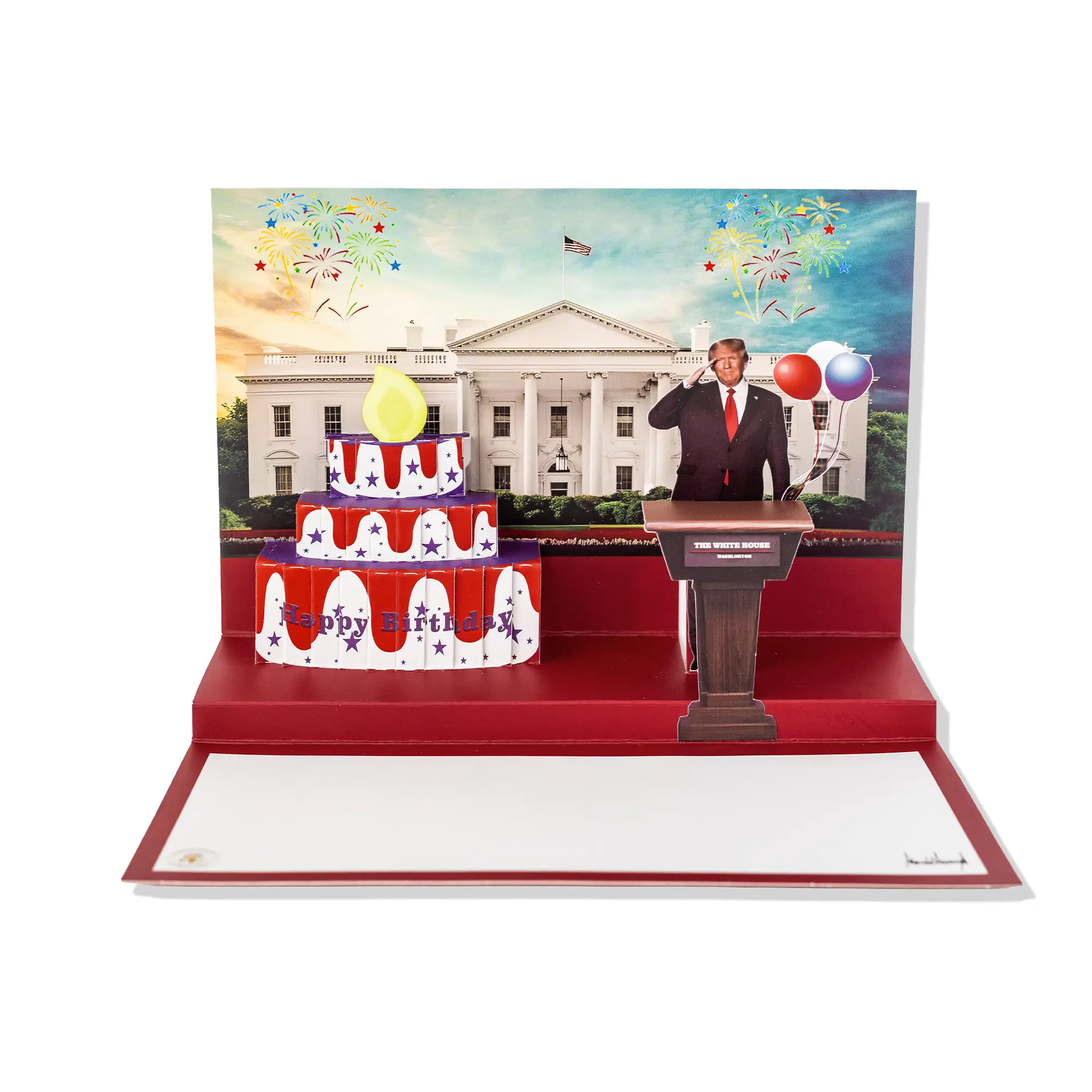 Trump Pop Up, Talking Birthday Card - Voice and Sound