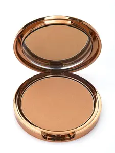 Roxanne Rizzo Mulberry Street Powder Bronzer Makeup Golden Soft Blendable Formula with Built-in Mirror for On-the-Go Touch Ups