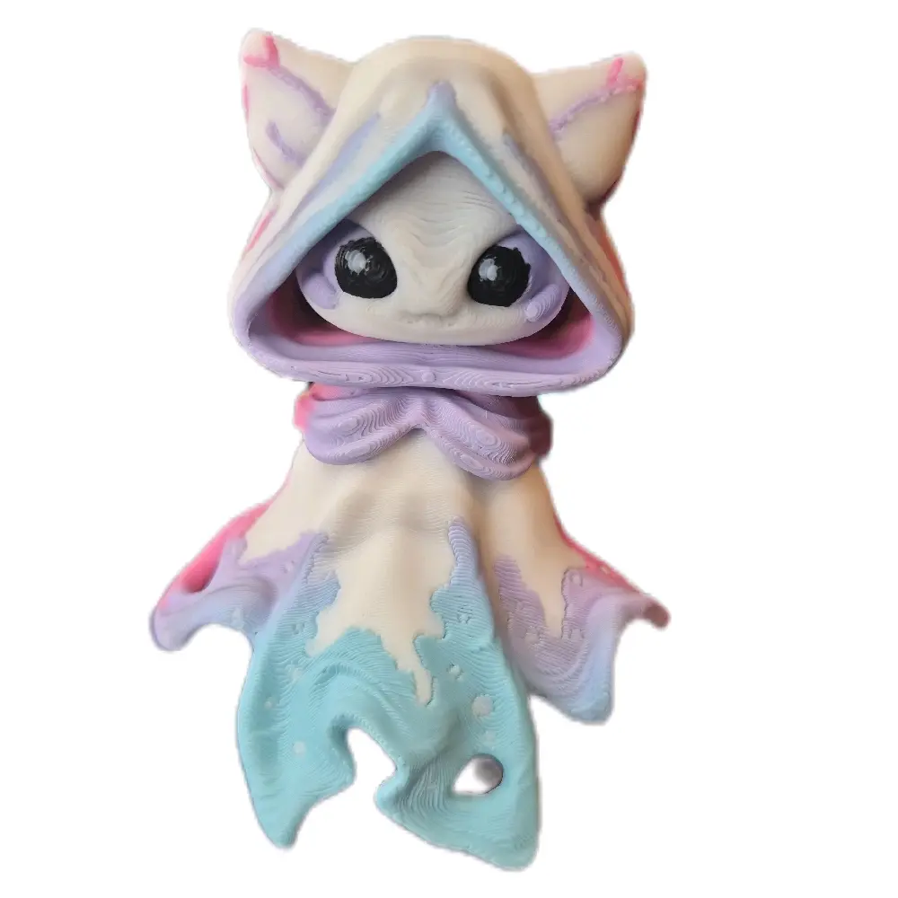 Ghost cat unique decorative collection figurine with movable head