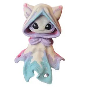 Ghost cat unique decorative collection figurine with movable head