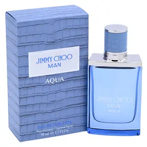JIMMY CHOO Man Aqua Aromatic Cologne - Fresh Woody-Marine Citrus Woody Fragrance, Marine Scent, EDT 1.7 oz, New In Box