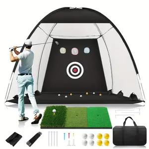 Golf Net, 10x7ft Golf Practice Net with Foldable Tri-Turf Golf Mat, All in 1 Golf Hitting Net with Scoreboard & Target, Golf Chipping Training Nets for Backyard Driving, Christmas Ideal Gifts for Men ,aid net