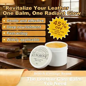 LUXGROVE Leather & Furniture Restorer - All-in-One Repair Salve & Polisher for Couches, Car Seats & Bags - Deep Conditioner & UV Protectant - 8oz Premium Leather Care