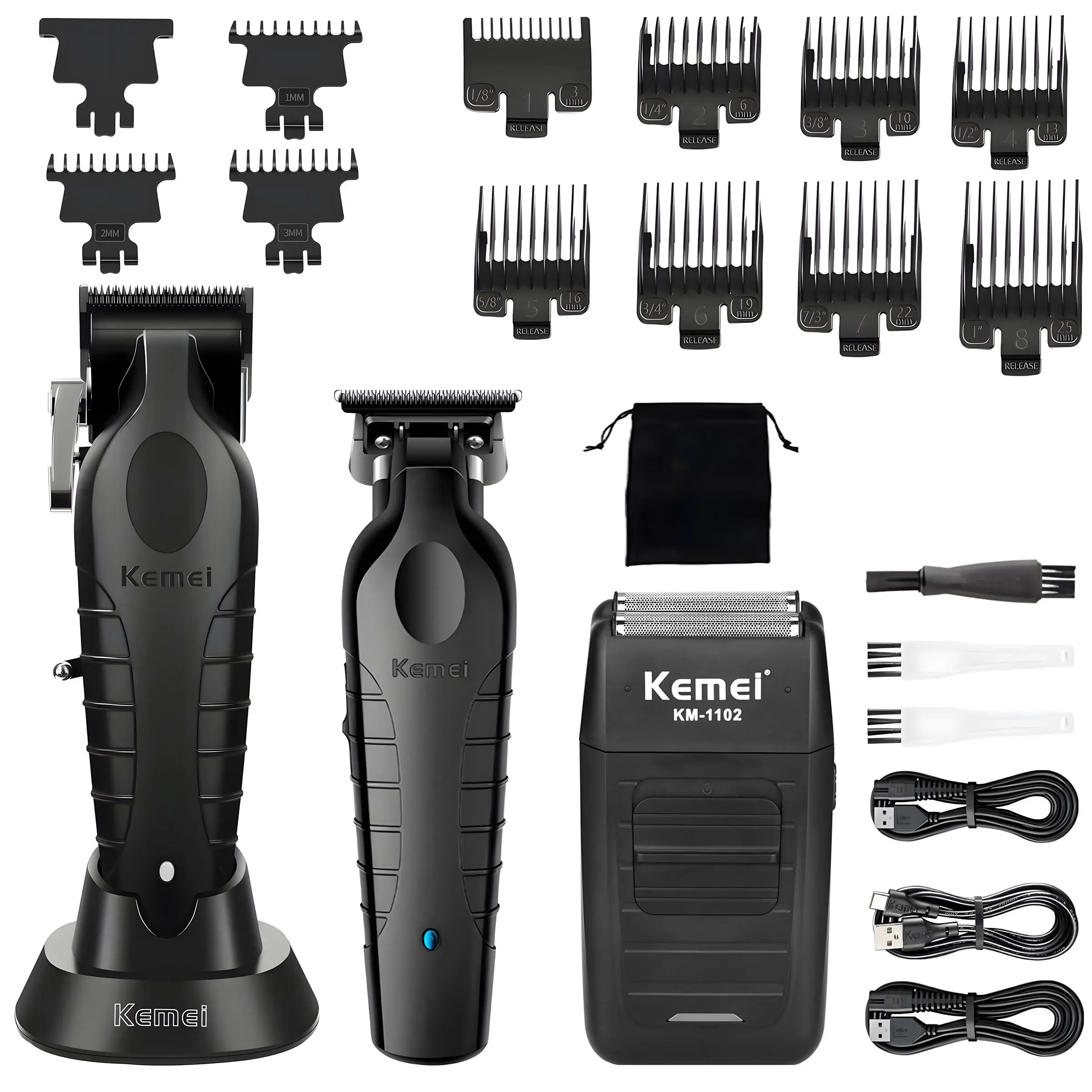 Professional Hair Clipper Set for Men, 23-Piece Kit Includes Trimmer & Scissors, Long-Lasting Battery, Cordless Hair Cutting, Cordless Hair Clippers, Rechargeable Clippers, Comfortable Grip, Ideal for Home & Travel Use