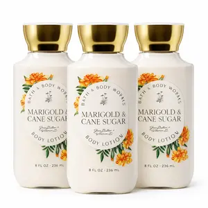MARIGOLD CANE SUGAR Bath & Body Works Body Lotion 3-Pack – 8 oz Each