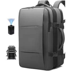 Backpack with Anti- Vacuum Compression Travel Backpack,Expandable Backpacks with Pump for Airplanes