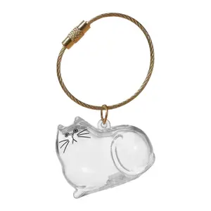 Sleeping Cat Fur Memory Keepsake Box – Lying Pose Design, DIY Fillable Transparent Memorial Keychain | Turn Your Beloved Pet’s Warmth Into Eternal Companionship | A Healing Gift for Pet Loss & Remembrance