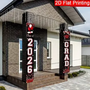 Graduation Banner 2026, Polyester Party Decoration, Grad Party Decorations, Hanging Porch Sign, University & High School Graduation Decor, 30.48x179.83 Cm
