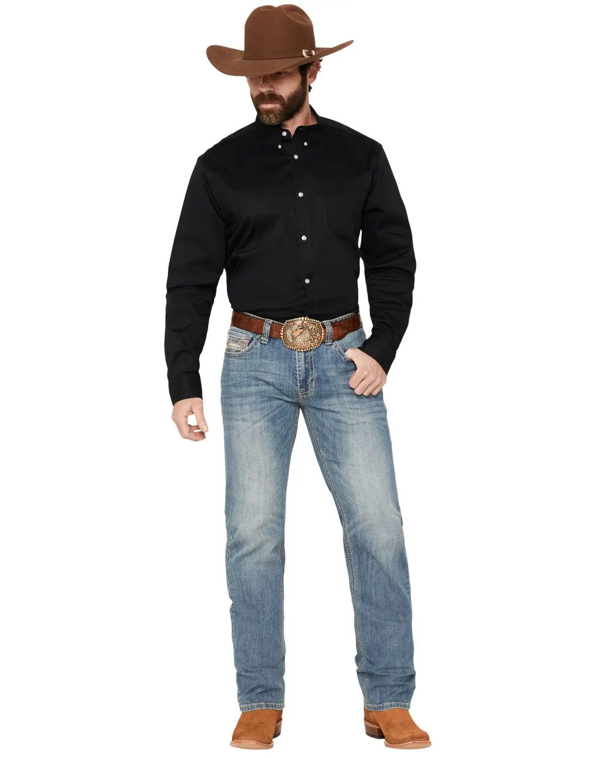 Rock & Roll Denim Men's And Men'S Revolver Light Wash Slim Straight Stretch - Bm1rd09124