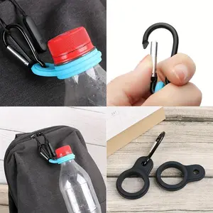 1pc Rubber Water Bottle Holder with Buckle Ring for Camping and Hiking - Outdoor Accessories
