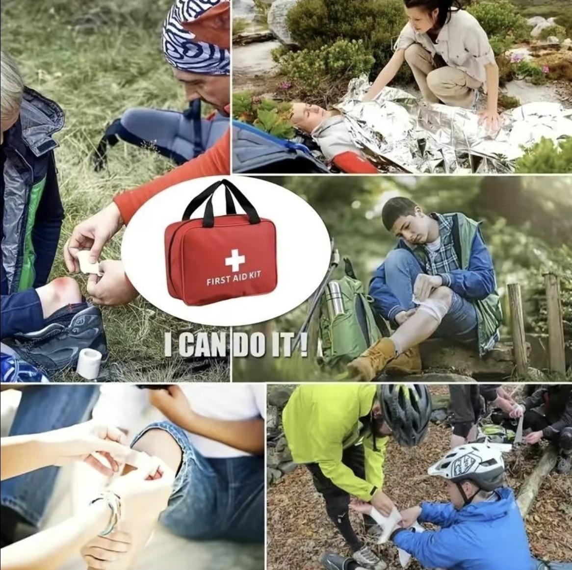 Portable Outdoor First Aid Kit Set, 160pcs/11pcs Healthcare Emergency Supplies for Hunting Hiking Camping, Multi-Purpose Accessories