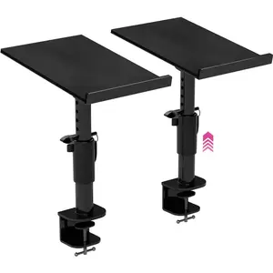 Refurbished 2-Piece Clamp-on Adjustable Speaker Monitor Stands with Tilt