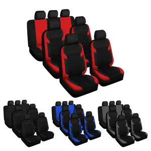Universal Car Seat Covers 7-Seat Front & Rear Bench Covers Universal Fit Interior Accessories Protector Color Gray Car-Styling