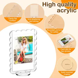 5PCS Acrylic Photo Frame Decor, Picture Frame, High Quality Frame, Perfect for Home & Party Decoration, Ideal Gift for Any Occasion, Home Decor Accessory