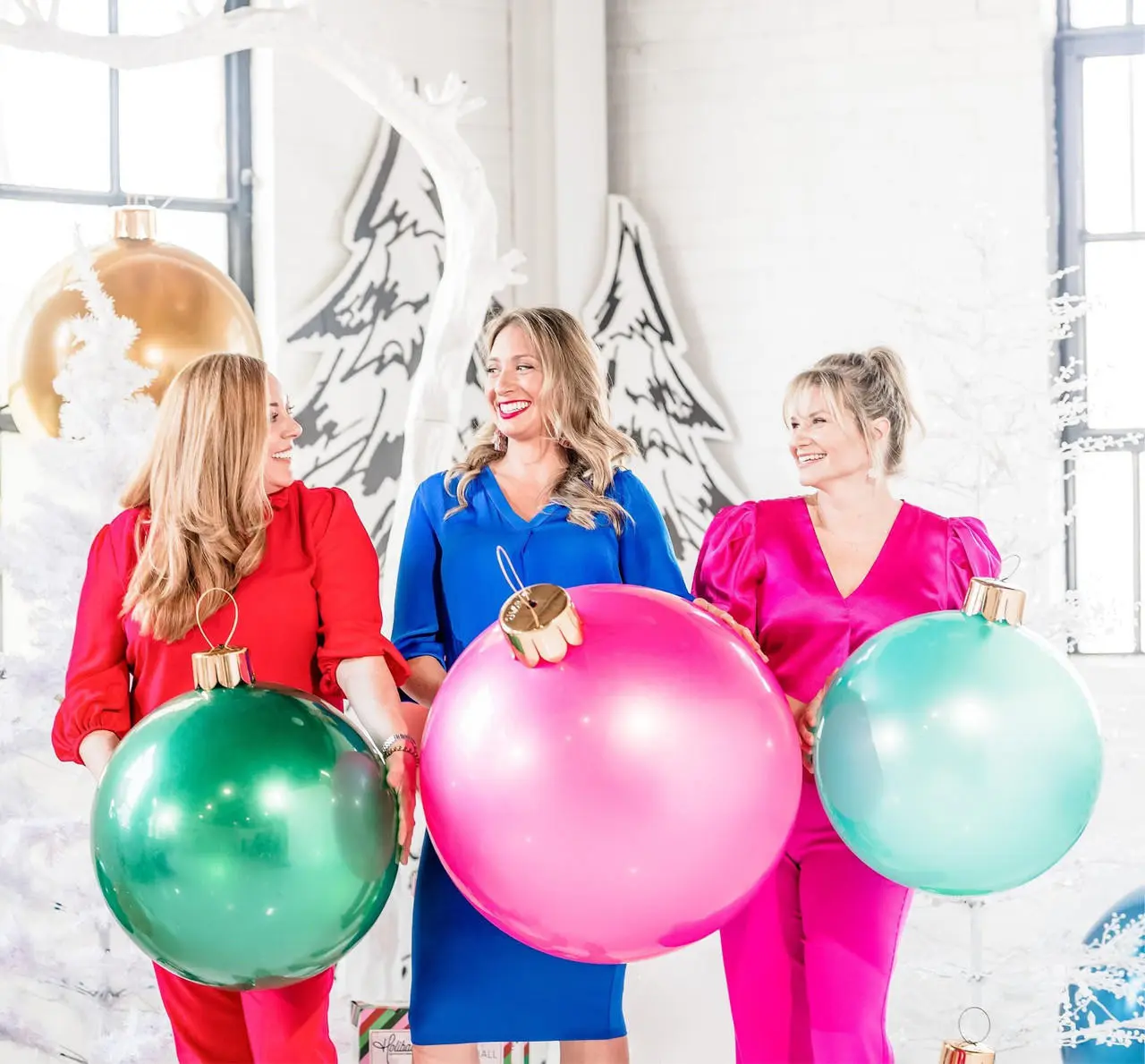 Holiball Inflatable Christmas Balls,  UV Resistant Polymer, Easy Setup, Wind Resistant, Compact Storage, Perfect for Indoor & Outdoor Decor - Balloons