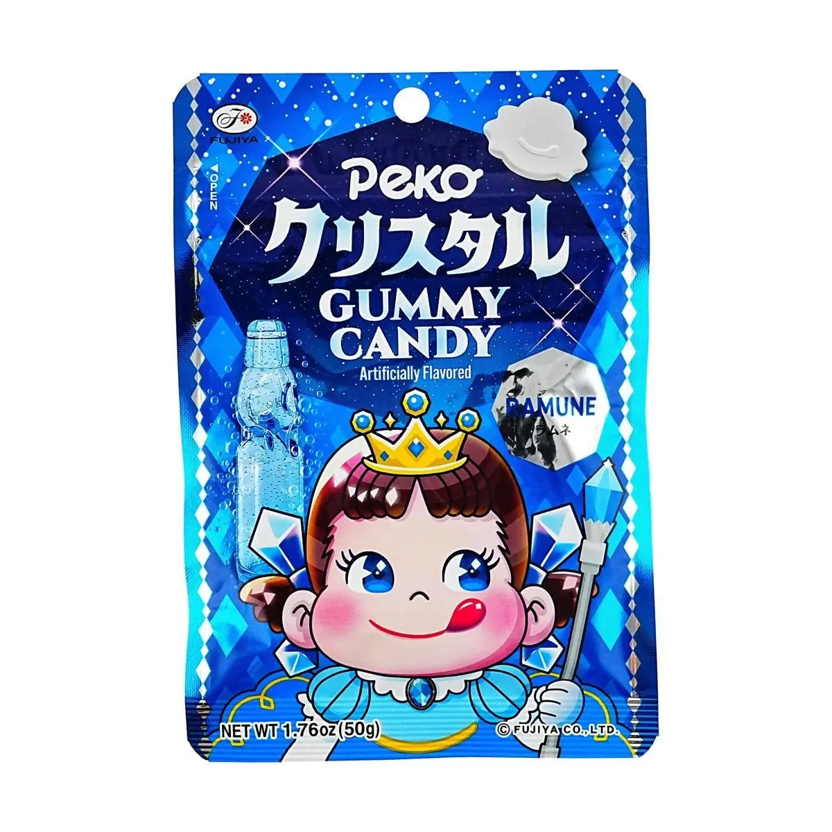 FUJIYA Ramune Soda Gummy Candy 50g - Japanese Refreshing Sweet Chewy Treat
