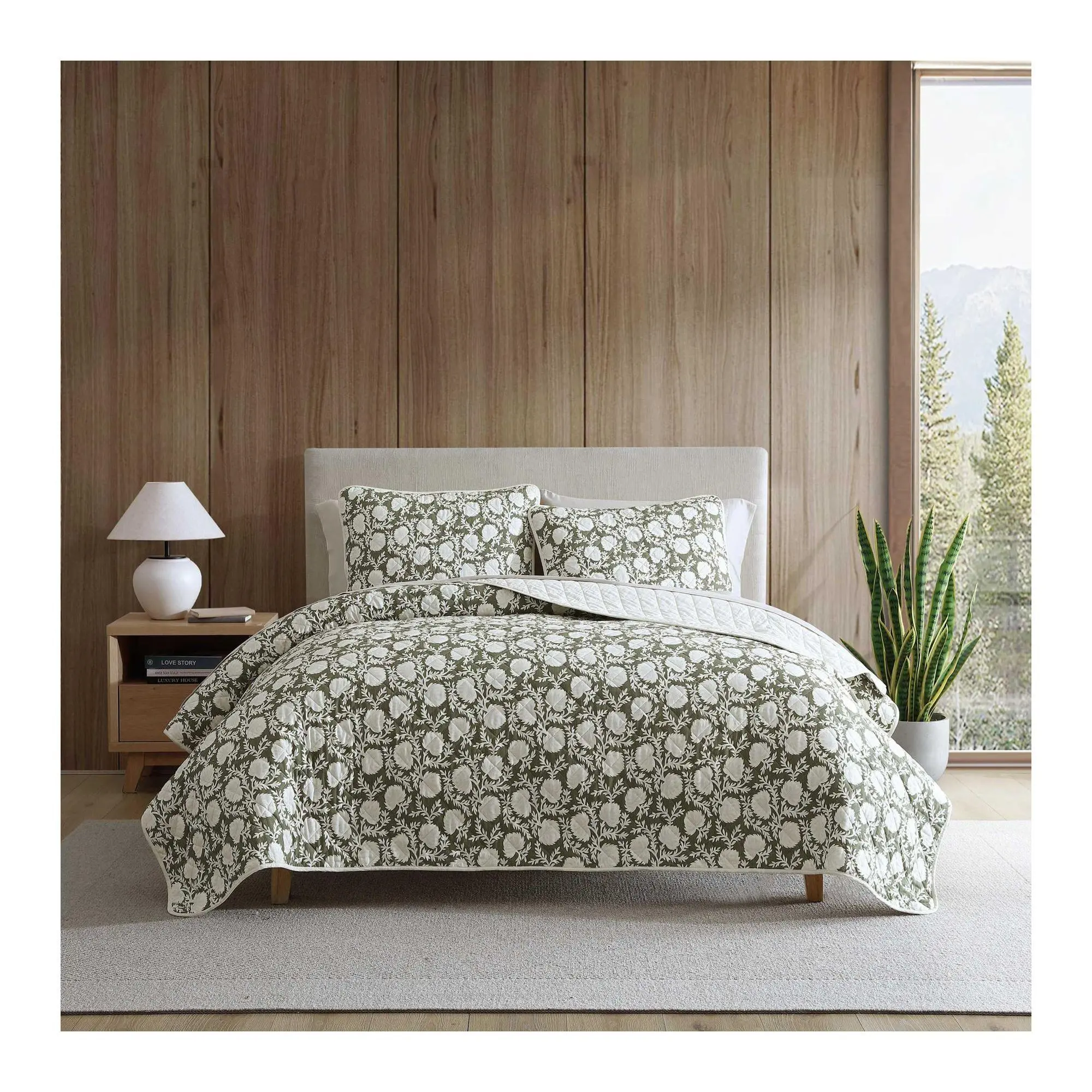 Eddie Bauer Garden Bloom Green Full/Queen QuiltSham Set